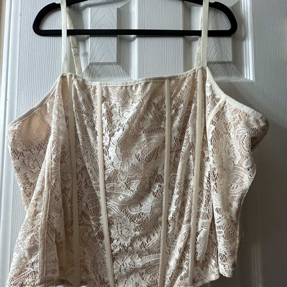 Torrid Cream Bustier Camisole Top